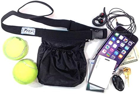 תיק מחזיק כדור טניס | חבילת הירך לספורט ונסיעות - שחור | מחזיק חמוצים | כיס שדות תעופה מושלם לכל מטרה